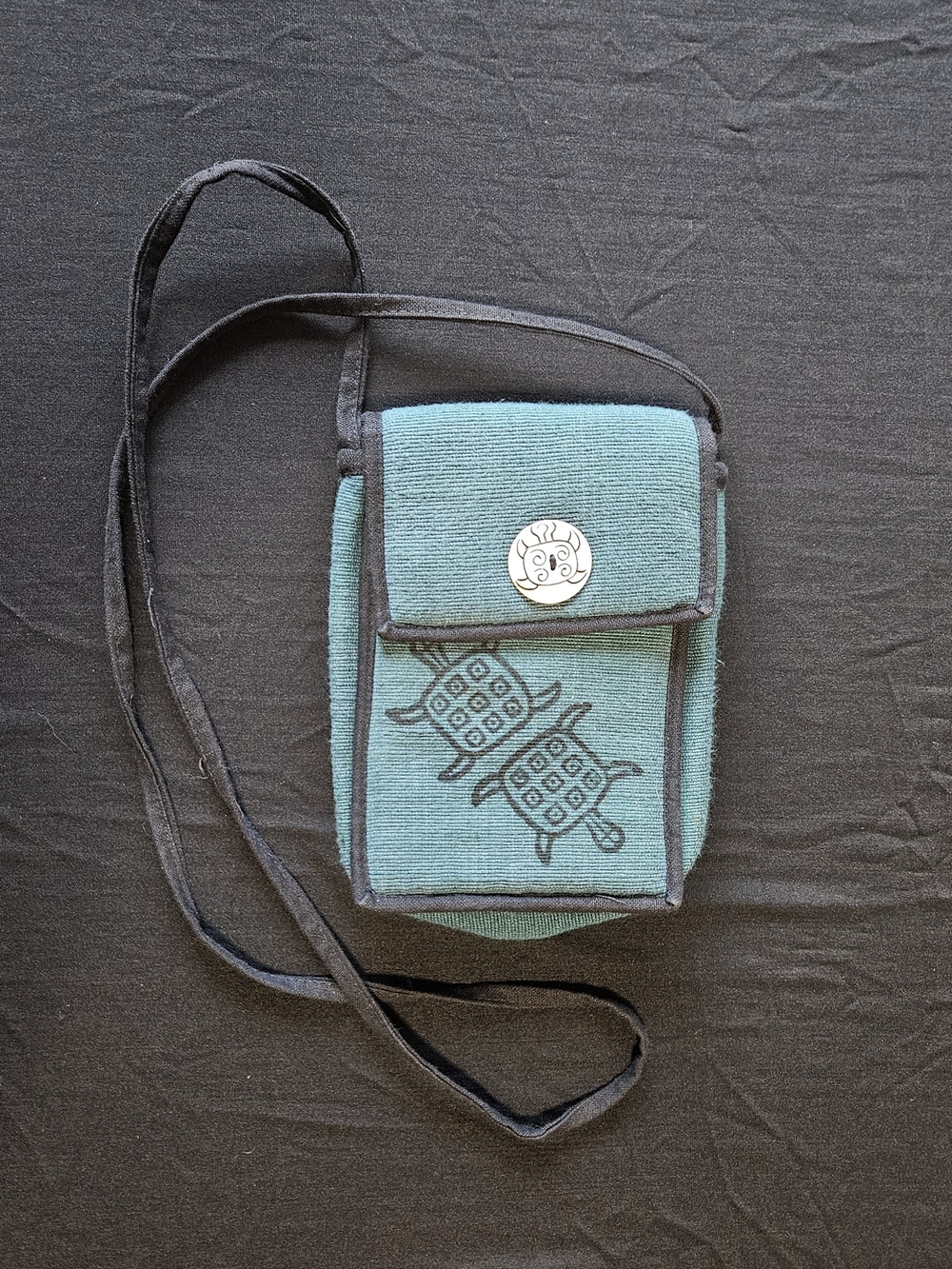 VENUS Black 100% Cotton Purse with Branded Neck Label